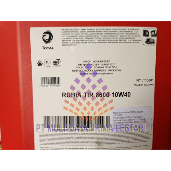 Oil Total RUBIA TIR 8600 10W-40