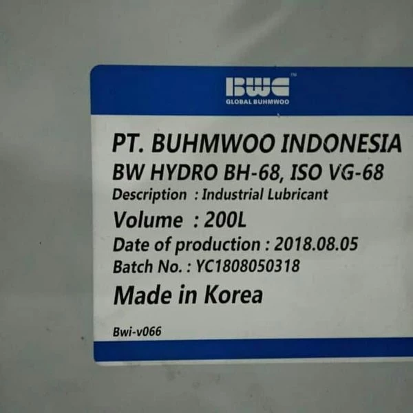 Oli Industri BHUMWOO BH 46 (HYDRAULIC OIL)